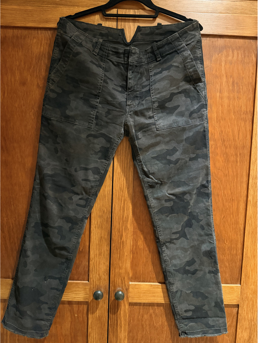 Nili Lotan Camo Jenna Pant Size 6 Raw Hem